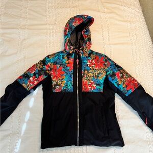 Obermeyer Black Floral Ski Jacket